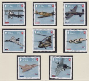 Isle of Man 2018 - RAF Centenary,  set 8 - U/Mint