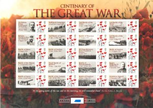 GB 2014 BC-436  The great war smiler sheet no. 392 UNMOUNTED MINT/MNH