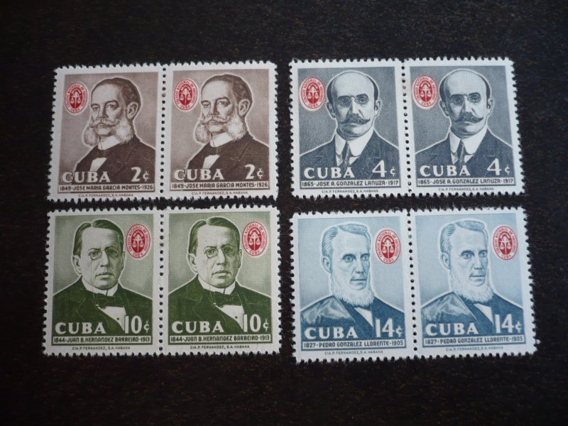 Stamps - Cuba - Scott#595-606 - Mint Hinged Set of 12 Stamps in Pairs