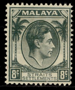 MALAYSIA - Straits Settlements GVI SG283, 8c grey, M MINT. Cat £38.