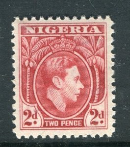 NIGERIA; 1938 early GVI portrait issue fine Mint hinged Shade of 2d. value