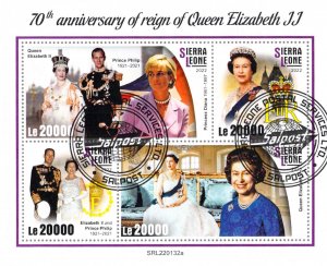 Sierra Leone 2022 Sheet  Queen Elizabeth Phillipe 70th anniversary (TS0142)