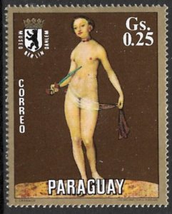 PARAGUAY 1971 25c Art Paintings Berlin Museum NUDE Issue Sc 1386 MH