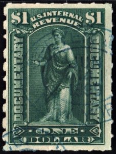 R173 $1.00 Documentary Stamp (1898) Used