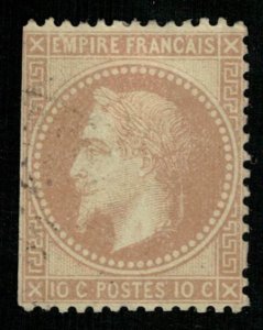 France, 1863-1870 Emperor Napoléon III, 10 c, YT #28 (Т-7983)