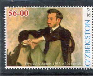 Uzbekistan 2002 FREDERIC BAZILLE Painting Stamp Perforated Mint (NH)
