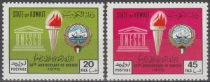 EDSROOM-21147 Kuwait 673-674 MNH 1976 Complete Unesco