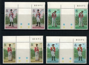 Montserrat #393-6* NH Gutter Pairs  CV $3.70+