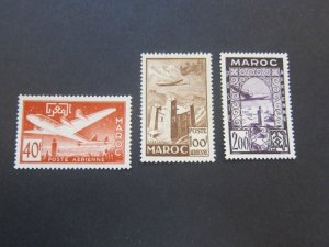 French Morocco 1952 Sc C43-45 MNH