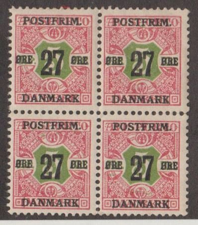 Denmark Scott #143 Stamp - Mint NH Block of 4