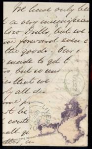 England Britain 1853 New York USA Afrixa Transatlantic Stampless Cover 77672