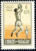 Soccer, Goatkeeper, Olympic Games 1960, Paraguay SC#558 mint