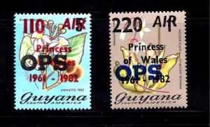 Guyana Scott #O19 & O21, unused, never hinged
