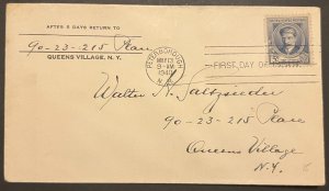 EDWARD MACDOWELL #882 MAY 13 1940 PETERBOROUGH NH FIRST DAY COVER (FDC) BX5