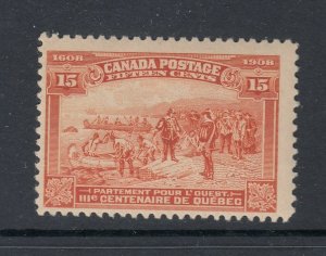 Canada #102 15c Quebec Issue (Mint Hinged) cv$225.00