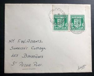 1941 Occupied Guernsey Channel Islands England COver To St Peter Port Local