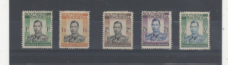 Southern Rhodesia 1937 1s to 5s MH