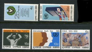 Cyprus #657-61 MNH