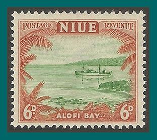 Niue  1950 Alofi Bay, MLH  #99,SG118