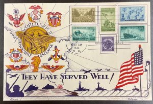 940 Fleetwood/Knapp WWII Honorable Discharge Armed Forces Combo Cover 1946
