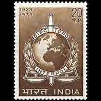 INDIA 1973 - Scott# 594 Interpol 50th. Set of 1 NH