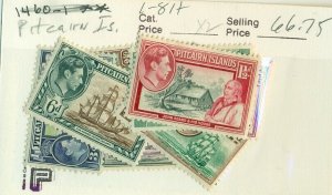 PITCAIRN ISLANDS #1-8, Mint Hinged, Scott $66.75