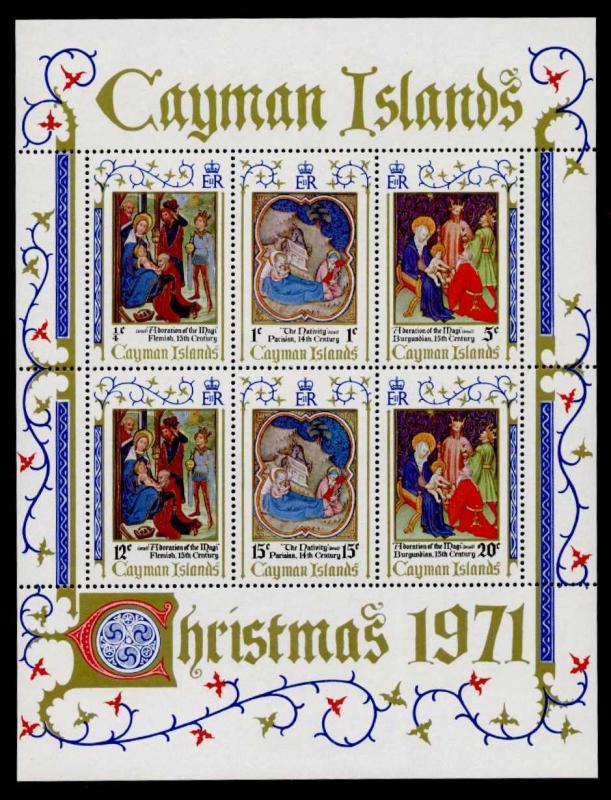 Cayman Islands 291-6a MNH Christmas, Art, Nativity, Adoration of the Kings