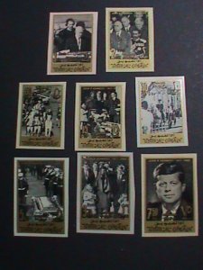 AJMAN-1964 SC#19-26 JOHN F. KENNEDY IMPERF: MNH  COMPLETE SET VERY RARE.