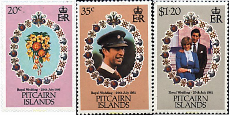 95853 MNH PITCAIRN Islas 1981 BODA DEL PRINCIPE CARLOS Y LADY DIANA SPENCER