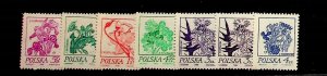 POLAND Sc 2017-22 NH ISSUE OF 1973 - FLOWERS