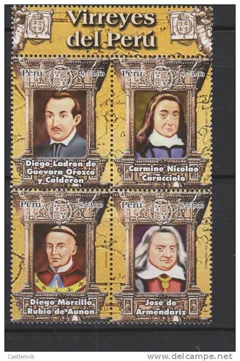 RT)2010,PERU,B4,VICEROYS OF PERU,MNH.-