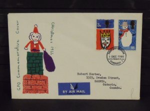 15369   GREAT BRITAIN   FDC # 478-479     Christmas 1966      CV$ 9.10