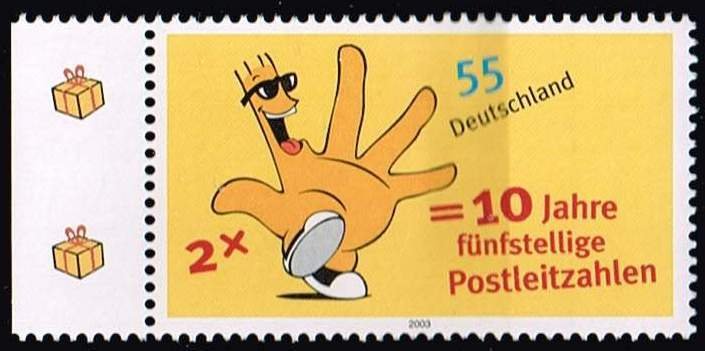 Germany 2003,Sc.#2244 MNH Five Digit Postal Codes, 10th Anniv.