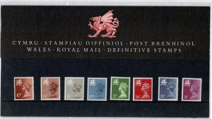 GB 1984 Wales Machin Regionals 10p to 31p Presentation Pack no 7 Cat £12 U/M