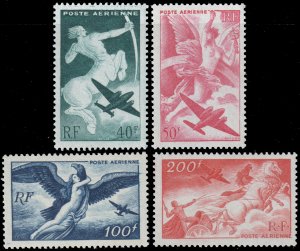 France #C18-C21  MNH - Airplane and Mythological Figures (1946)