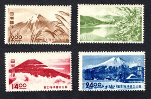 Japan 1949 Fuji Hakone National Park Stamps #460-463 MNH CV $21