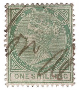 (I.B) Tobago Revenue : Duty Stamp 1/- (1884)