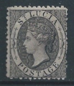 St. Lucia #7 MH (1p) Queen Victoria - Perf 12 1/2