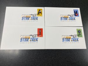 FDC #5132-5135 Star Trek First Day Of Issued 4 Covers 2016