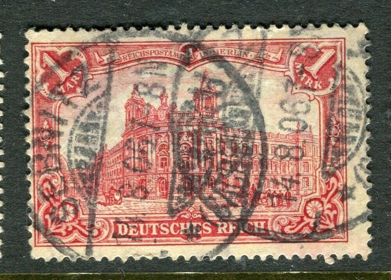 GERMANY; 1906-11 early Deutsches Reich high value 1M. used fair Postmark