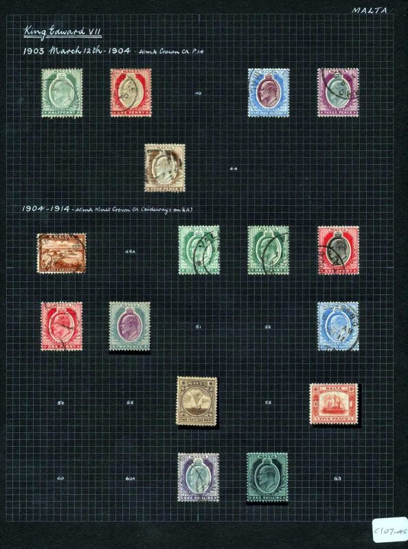 MALTA 1885/1949 Used mh+Few mnh(Apx 120+Items) (RAZ 553