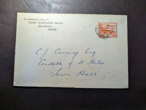 1943 England British Channel Islands Cover Jersey St Helier CI Local Use