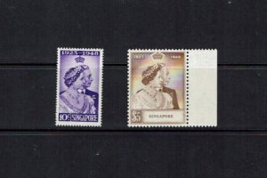 Singapore: 1949, King George VI Royal Silver Jubilee, MNH set