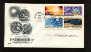 Charles Harper Stamp Designer Signed Knoxville World Fair FDC LV8957