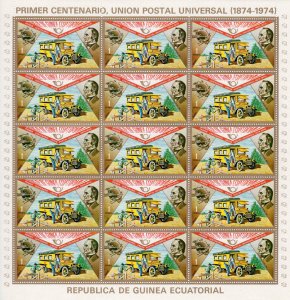 Equatorial Guinea 1974 Mi#382/388 UPU CENT. 7 Mini-Sheetlets PERFORATED MNH