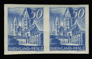 Germany, French Zone - Rhine Palatinate #6N11 (Mi. 11U) Cat€150, 1947-58 50...