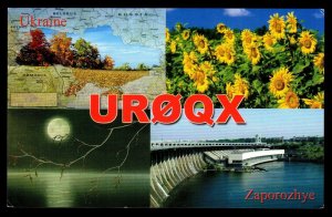 QSL QSO RADIO CARD Zaporozhye,Alexander Suvorov,UR0QX, Ukraine (Q3017)