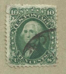 Scott #68 12 cent yellow/green Washington 1861-1862