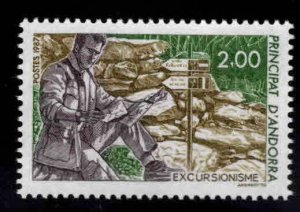 Andorre (French) Andorra Scott 358 MNH**  Hiker stamp