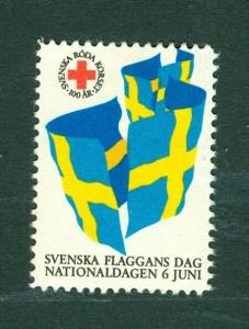 Sweden Poster Stamp Mnh. 1965. National Day June 6. Swedish Flag.